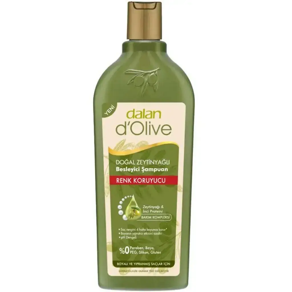 Dalan D'Olive Zeytinyağlı Renk Koruyucu Besleyici Şampuan 400 ml boyalı saçlar için doğal zeytinyağlı şampuan