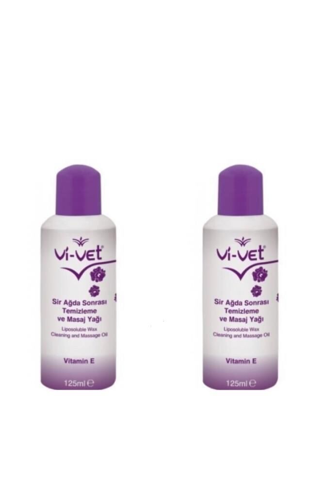 Vi-Vet Ağda Sonrası Temizleme Ve Masaj Yağı E Vitamini 125 ml 2 Ad.
