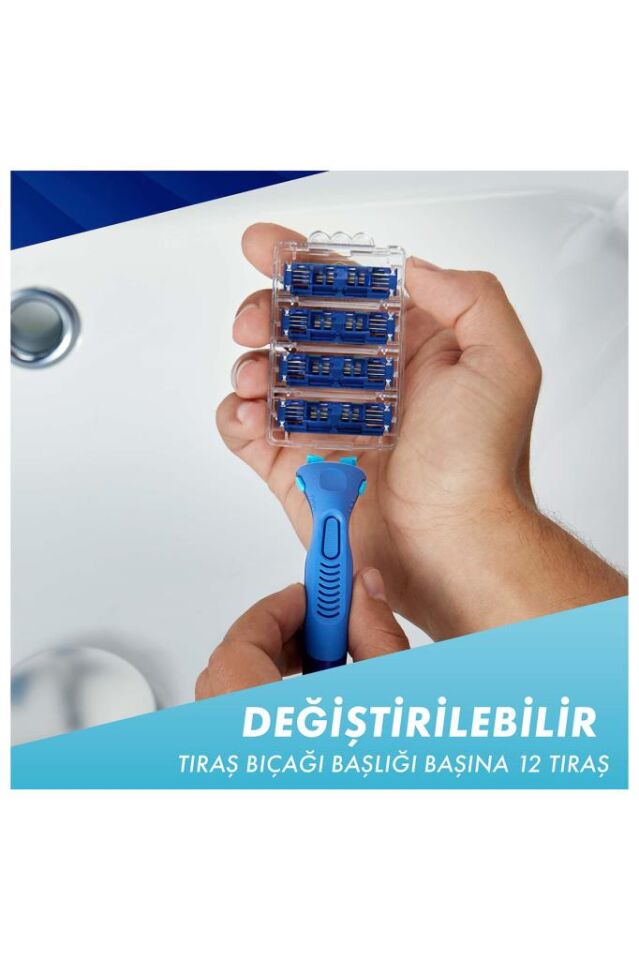 Gillette Sensor3+ Comfort 4'lü Yedek Bıçağı Başlıklı Tıraş Makinesi