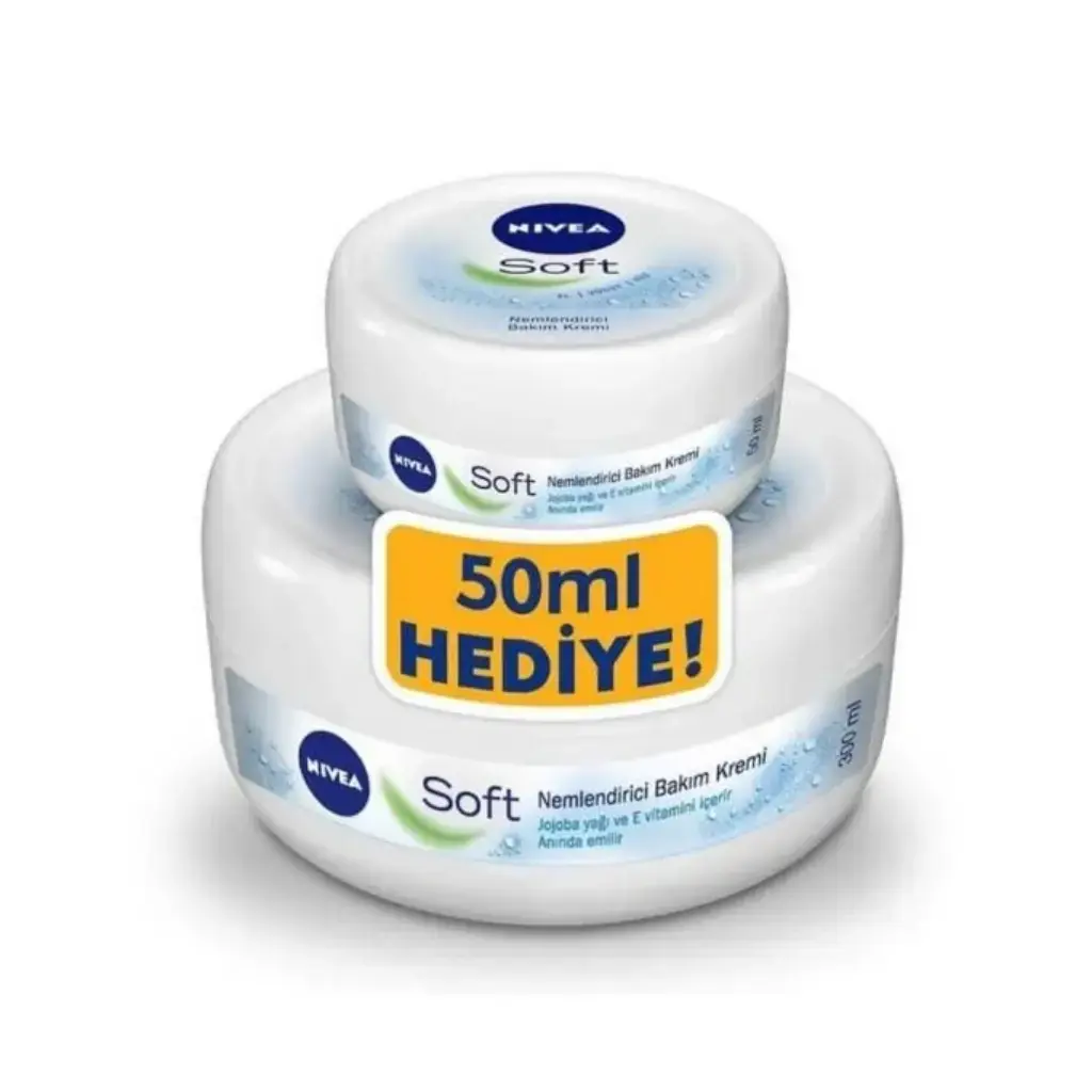 Nivea Soft Kavanoz Krem 300 Ml + 50 Ml Nemlendirici Bakım Seti