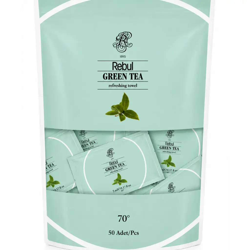 Rebul Green Tea 50'li Kolonyalı Mendil Poşet