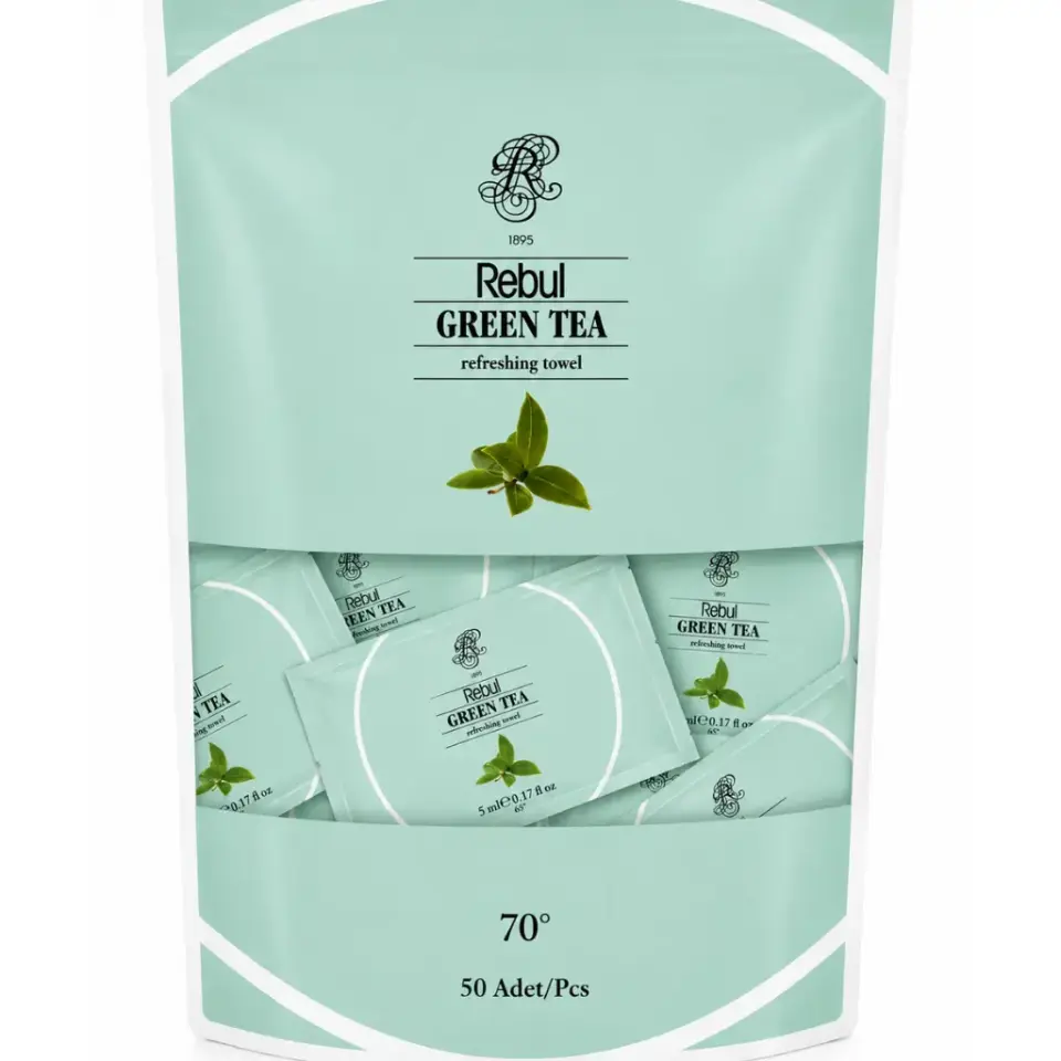 Rebul Green Tea 50'li Kolonyalı Mendil Poşet