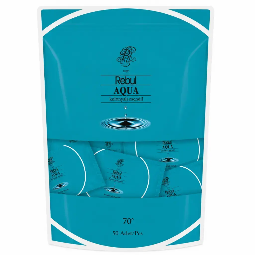 Rebul Aqua 50'li Kolonyalı Mendil Poşet