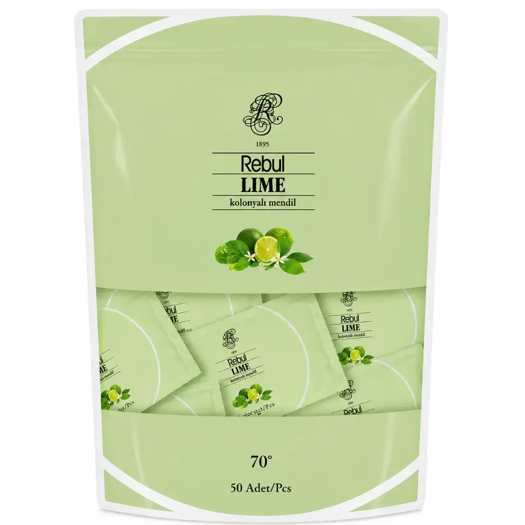 Rebul Lime 50'li Kolonyalı Mendil Poşet