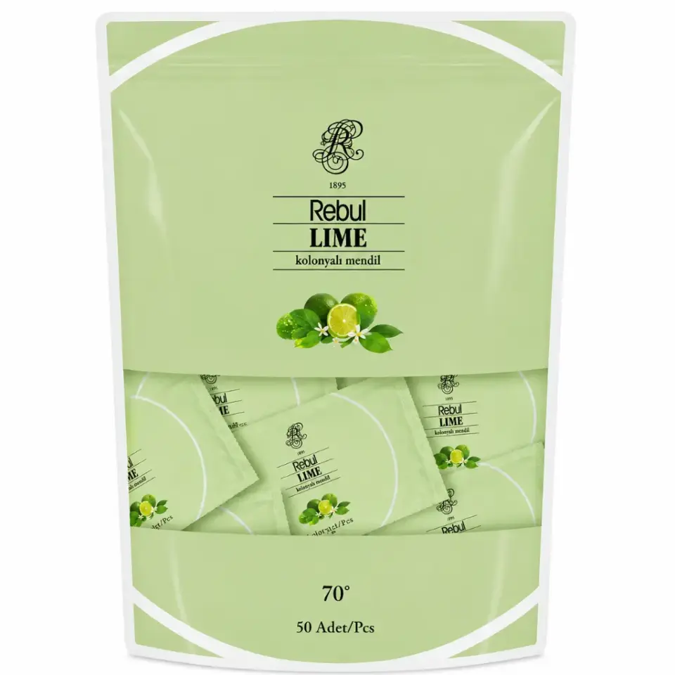 Rebul Lime 50'li Kolonyalı Mendil Poşet