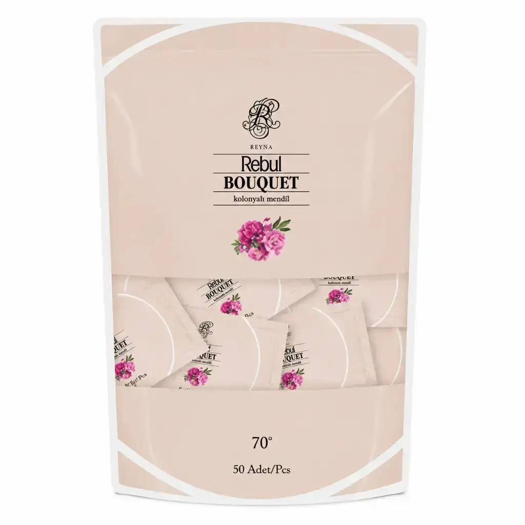 Rebul Bouquet 50'li Kolonyalı Mendil Poşet