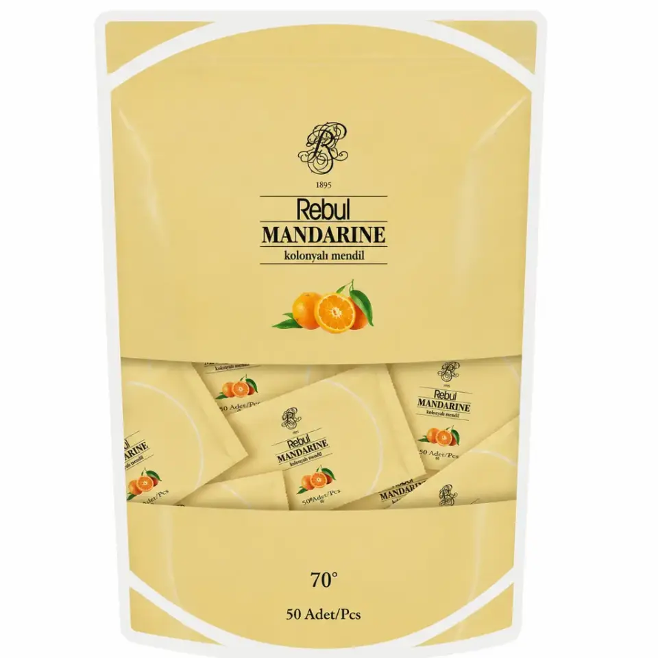 Rebul Mandarine 50'li Kolonyalı Mendil Poşet