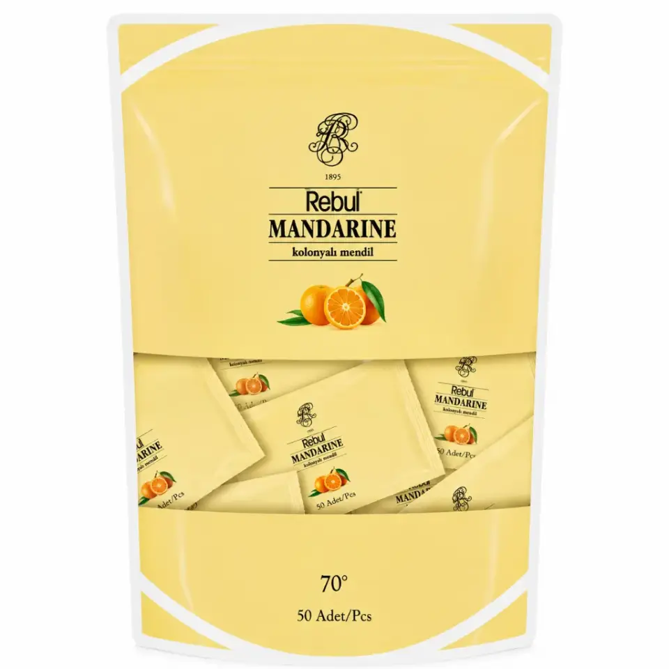 Rebul Mandarine 50'li Kolonyalı Mendil Poşet
