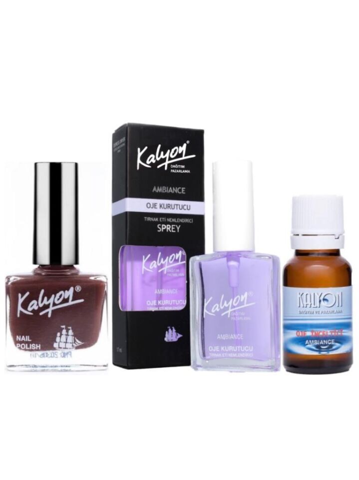 Kalyon Oje 306 + Oje Kurutucu Sprey 17 Ml + Oje Çözücü